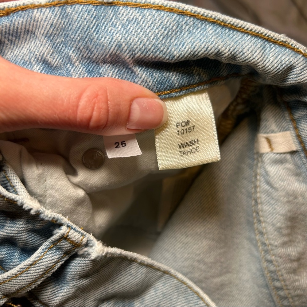 Reformation Cynthia Patch High Rise Straight Jeans in Tahoe Size 25 - Picture 13 of 16